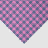 Hot Pink Blue Purple Gingham Pattern Geometric Seidenpapier (Detail)