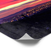 Hot Pink Blue Sunset Foto Punch Heute im Gesicht Poster (Ecke)