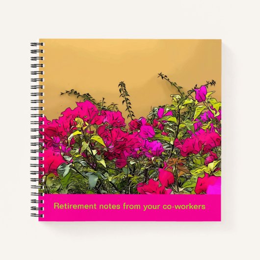 Hot Pink Blume Curacao Notizblock (Vorderseite)