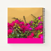 Hot Pink Blume Curacao Notizblock (Rückseite)