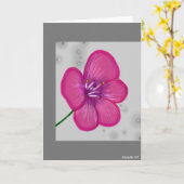 Hot-Pink-Blume Karte (Gelbe Blume)