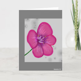 Hot-Pink-Blume Karte