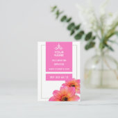 Hot-Pink-Blume - Visitenkarte (Stehend Vorderseite)