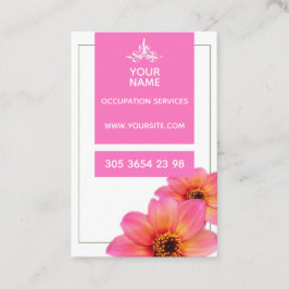 Hot-Pink-Blume - Visitenkarte