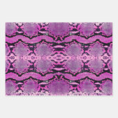 Hot Pink Boa Constrictor Snakeskin Geschenkpapier Set (Vorderseite 3)