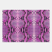 Hot Pink Boa Constrictor Snakeskin Geschenkpapier Set (Vorderseite 2)