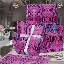 Hot Pink Boa Constrictor Snakeskin