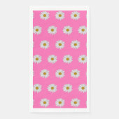 Hot Pink Bohemisch Daisy Pattern Serviette (Vorderseite)