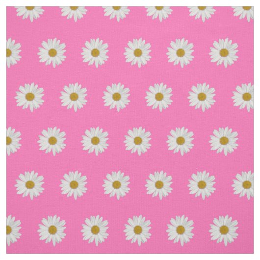Hot Pink Bohemisch Daisy Pattern Stoff (Muster)