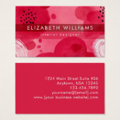 Hot Pink Boho Modern Minimalist Business Card (Vorne & Hinten)