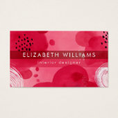 Hot Pink Boho Modern Minimalist Business Card (Vorderseite)