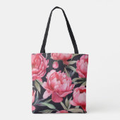 Hot Pink Bold Floral Tasche (Rückseite)