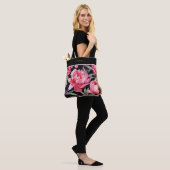 Hot Pink Bold Floral Tasche (Am Model)