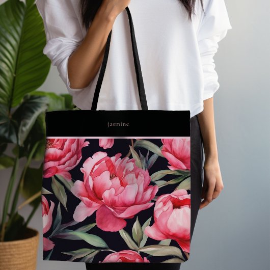 Hot Pink Bold Floral Tasche