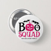 Hot Pink Boo Squad Spooky Letty Halloween Button (Vorne & Hinten)