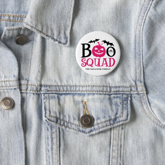 Hot Pink Boo Squad Spooky Letty Halloween Button (Beispiel)