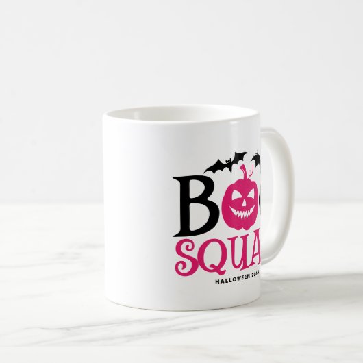 Hot Pink Boo Squad Spooky Letty Halloween Kaffeetasse (VorderseiteRechts)
