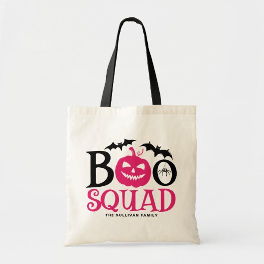 Hot Pink Boo Squad Spooky Letty Halloween Tragetasche (Vorne)