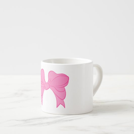Hot Pink Bow Espresso Tasse (Vorderseite Rechts)