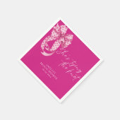 Hot Pink bow Sie bindet das Brautparty des Knotens Serviette (Ecke)