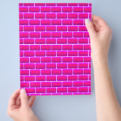HOT PINK BRICKS HINTERGRUND DIGITALE GRAFIKEN FLYER (Hand)