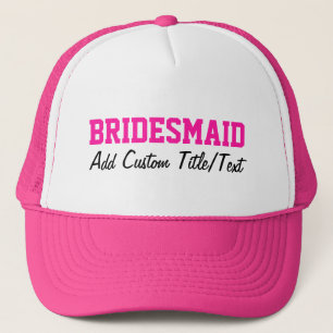 Hot Pink Bridesmaid Hat Truckerkappe