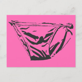 Hot Pink Briefs Postkarte