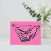 Hot Pink Briefs Postkarte (Stehend Vorderseite)