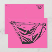 Hot Pink Briefs Postkarte (Vorne/Hinten)