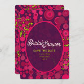 Hot Pink Bubbles Girls Party Night Out Einladung (Vorne/Hinten)