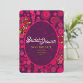 Hot Pink Bubbles Girls Party Night Out Einladung (Stehend Vorderseite)