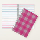 Hot Pink Buffalo Kariert Spiral Notebook - 80 Seit Notizblock (Innen)