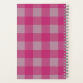 Hot Pink Buffalo Kariert Spiral Notebook - 80 Seit Notizblock (Rückseite)