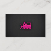 Hot Pink Bulldozer Visitenkarte (Rückseite)