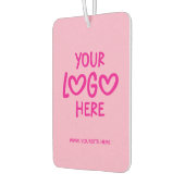 Hot Pink Business Logo Site Photo Autolufterfrischer (Links)