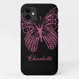 Hot Pink Butterfly iPhone 5 Case-Mate-ID Case-Mate iPhone Hülle