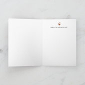 Hot Pink Calligraphy Foto Valentinstag Feiertagskarte (Innenseite)