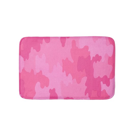 Hot Pink Camouflage Bath Mat Badematte (Vorderseite)