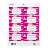 Hot Pink Camouflage Camouflage Wasser Flasche Gefa (Vorne)