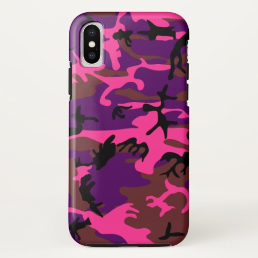 Hot Pink-Camouflage Case-Mate iPhone Hülle (Rückseite)