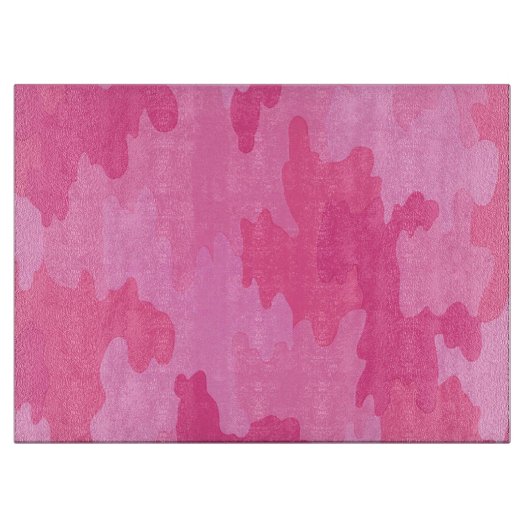 Hot Pink Camouflage Cutting Board Schneidebrett (Vorderseite)