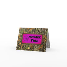 Hot Pink Camouflage Danke Karte