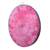 Hot Pink Camouflage Dart Board Dartscheibe (Vorderseite rechts)