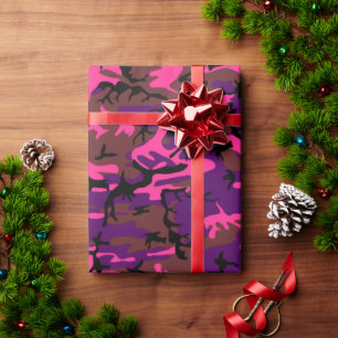 Hot Pink-Camouflage Geschenkpapier