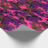 Hot Pink-Camouflage Geschenkpapier (Ecke)
