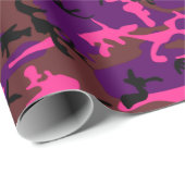 Hot Pink-Camouflage Geschenkpapier (Rolleneckpunkt)