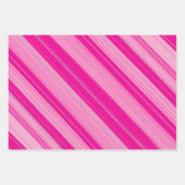 Hot Pink Candy Canes Peppermint, Snowflakes & Bows Geschenkpapier Set (Vorderseite)