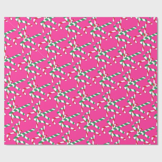 Hot Pink Canons Geschenkpapier (Flach)