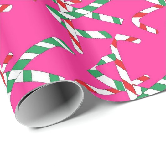 Hot Pink Canons Geschenkpapier (Rolleneckpunkt)