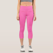 Hot Pink Capri Leggings (Vorderseite)